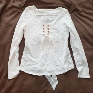 Womens NWOT White Long Sleeve Sweater - Small